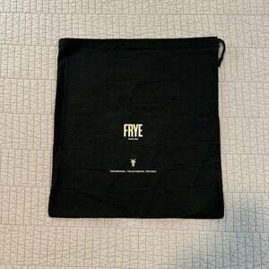 Frye‎ Drawstring Dust Bag Black Size 16x17.5 Spell Out Logo